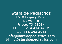 Contact Starside Pediatrics